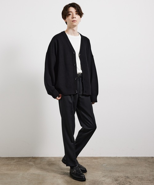 JUNRED（ジュンレッド）の「【ルーズシルエット】BIGカーディガン（カーディガン/ボレロ・メンズ・チャコールグレー/ブラック/ライトグレー・S/M/L）」の10枚目の写真
