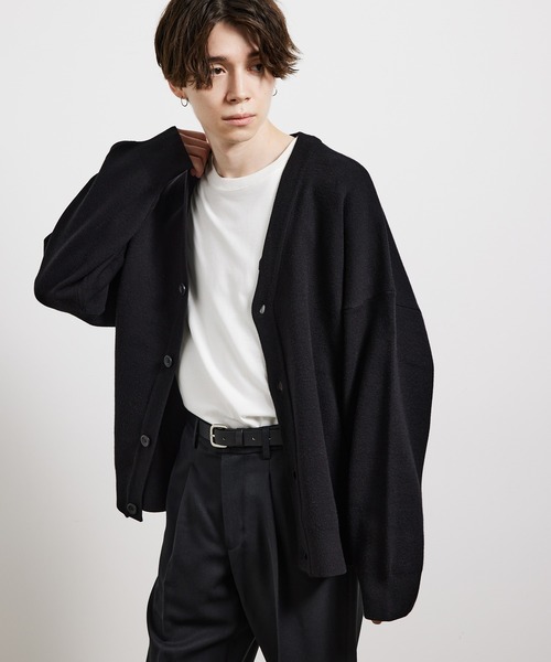 JUNRED（ジュンレッド）の「【ルーズシルエット】BIGカーディガン（カーディガン/ボレロ・メンズ・チャコールグレー/ブラック/ライトグレー・S/M/L）」の16枚目の写真