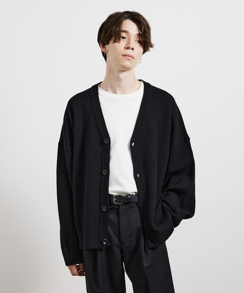 JUNRED（ジュンレッド）の「【ルーズシルエット】BIGカーディガン（カーディガン/ボレロ・メンズ・チャコールグレー/ブラック/ライトグレー・S/M/L）」の8枚目の写真