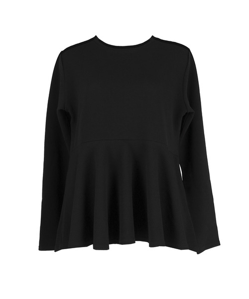 formo Flare Sweat Tops 黒　フォルモ　フレアートップス セール☆1990円→1490円 フレアスリーブレーストップス