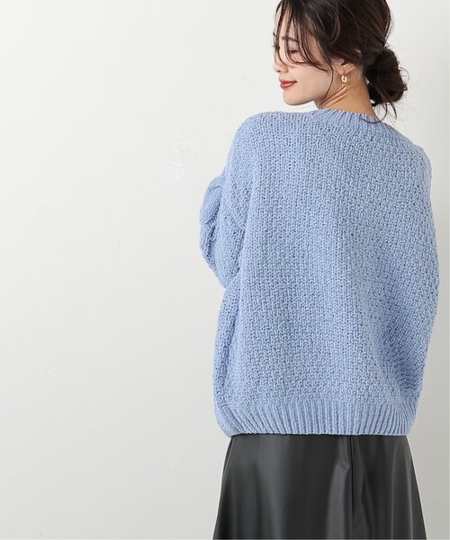 frames RAY CASSIN（フレームスレイカズン）の「マットモールケーブルプルオーバー（ニット/セーター・レディース・レッド/バイオレット/ダークブラウン/イエロー×グリーン/ブルー/オフホワイト・FREE）」の8枚目の写真