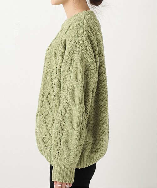 frames RAY CASSIN（フレームスレイカズン）の「マットモールケーブルプルオーバー（ニット/セーター・レディース・レッド/バイオレット/ダークブラウン/イエロー×グリーン/ブルー/オフホワイト・FREE）」の18枚目の写真