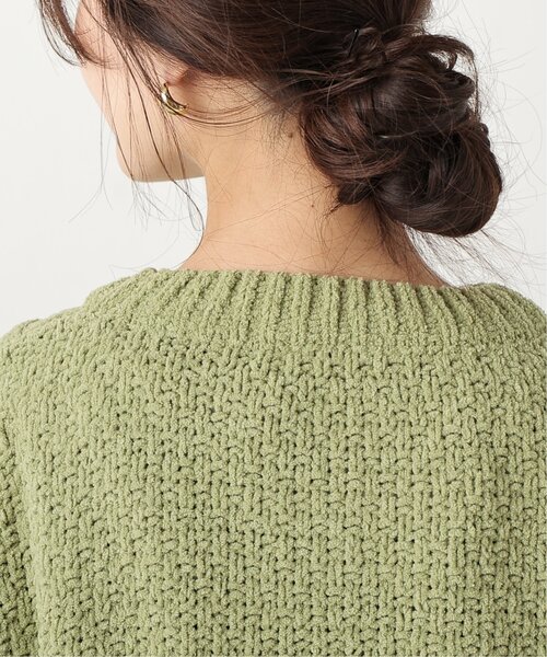 frames RAY CASSIN（フレームスレイカズン）の「マットモールケーブルプルオーバー（ニット/セーター・レディース・レッド/バイオレット/ダークブラウン/イエロー×グリーン/ブルー/オフホワイト・FREE）」の16枚目の写真