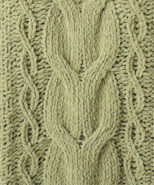 frames RAY CASSIN（フレームスレイカズン）の「マットモールケーブルプルオーバー（ニット/セーター・レディース・レッド/バイオレット/ダークブラウン/イエロー×グリーン/ブルー/オフホワイト・FREE）」の12枚目の写真