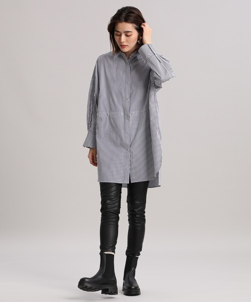 Luftrobe(ルフトローブ)の「《Luftrobe》マルチWAYロングシャツ(シャツ/ブラウス・レディース・ネイビー・9号)」の9枚目の写真