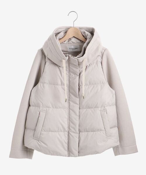 le.coeur blanc(ルクールブラン)の「【WEB限定】ボンディング×ダウンショートブルゾン(ダウンジャケット/コート・レディース・ブラック/ベージュ/ライトグリーン・38)」の14枚目の写真