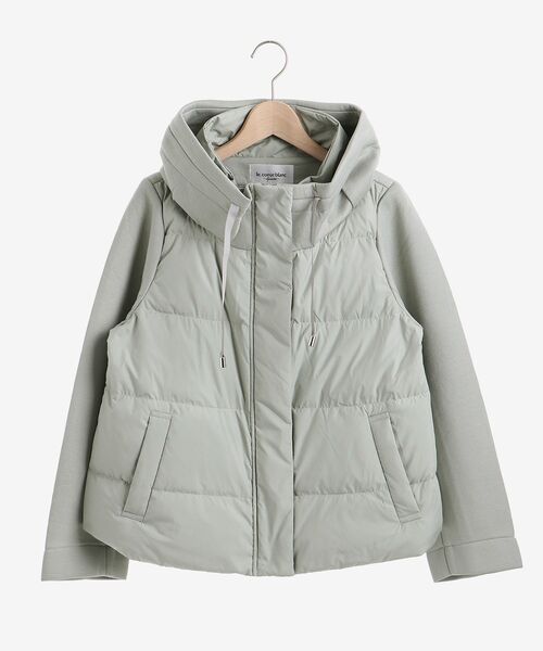 le.coeur blanc(ルクールブラン)の「【WEB限定】ボンディング×ダウンショートブルゾン(ダウンジャケット/コート・レディース・ブラック/ベージュ/ライトグリーン・38)」の15枚目の写真