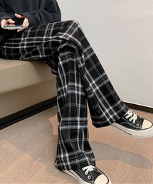 ストレートチェックパンツ