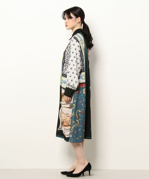 Cepica（セピカ）の「オリジナルパッチプリント/シャツガウンワンピース（ワンピース・レディース・ブラック系・FREE）」の2枚目の写真