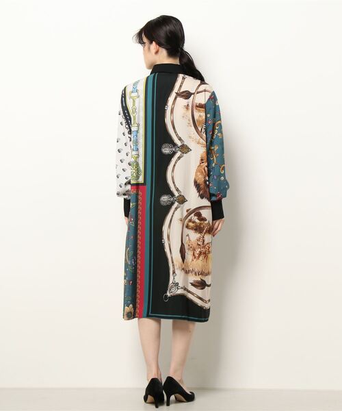 Cepica（セピカ）の「オリジナルパッチプリント/シャツガウンワンピース（ワンピース・レディース・ブラック系・FREE）」の3枚目の写真