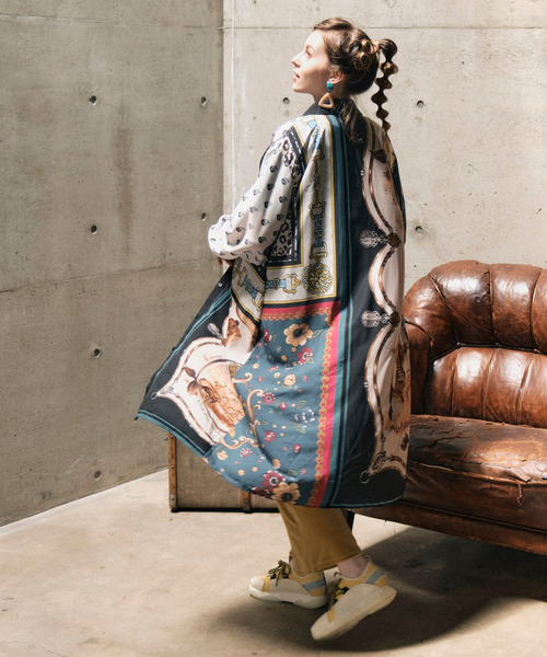 Cepica（セピカ）の「オリジナルパッチプリント/シャツガウンワンピース（ワンピース・レディース・ブラック系・FREE）」の4枚目の写真