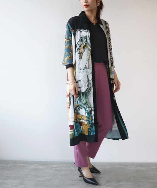 Cepica（セピカ）の「オリジナルパッチプリント/シャツガウンワンピース（ワンピース・レディース・ブラック系・FREE）」の7枚目の写真