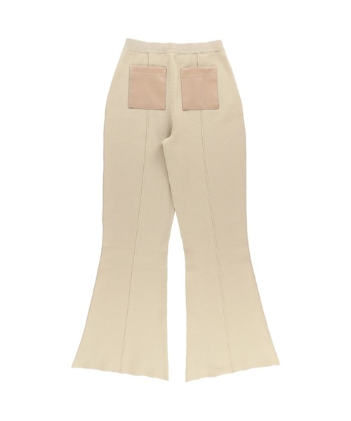 ALEXIA STAM（アリシアスタン）の「【ViVi 1月号掲載】Fake Leather Pocket Rib Knit Pants/フェイクレザーポケットリブニットパンツ（その他パンツ・レディース・ブラック/ベージュ/ブルー・S/M）」の19枚目の写真