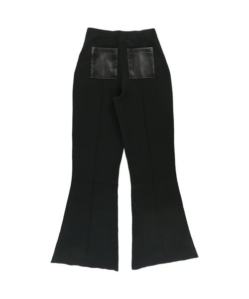 ALEXIA STAM（アリシアスタン）の「【ViVi 1月号掲載】Fake Leather Pocket Rib Knit Pants/フェイクレザーポケットリブニットパンツ（その他パンツ・レディース・ブラック/ベージュ/ブルー・S/M）」の5枚目の写真