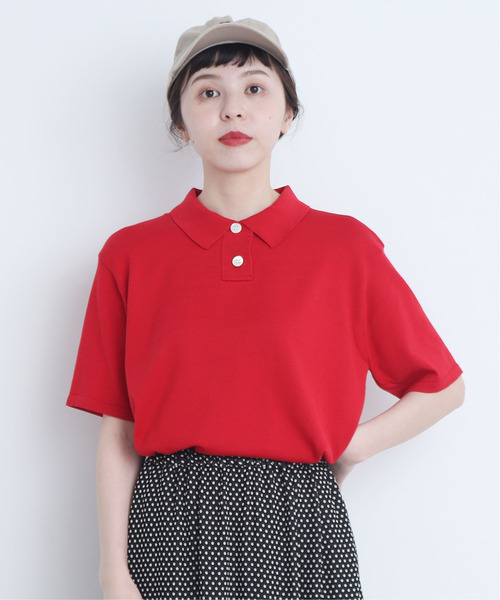 100/2FINX ニットポロプルオーバー