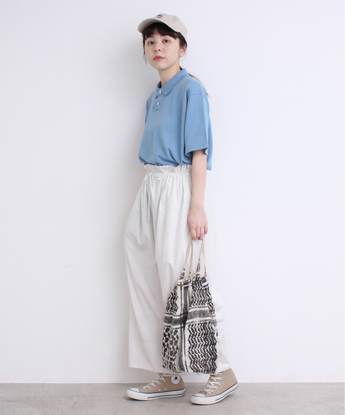 100/2FINX ニットポロプルオーバー