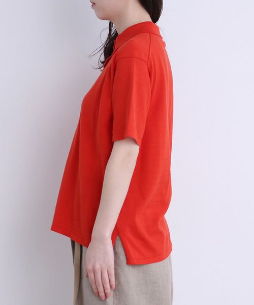 100/2FINX ニットポロプルオーバー