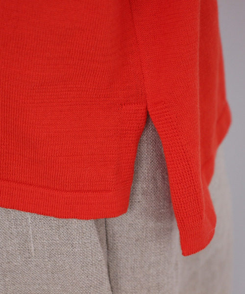 100/2FINX ニットポロプルオーバー