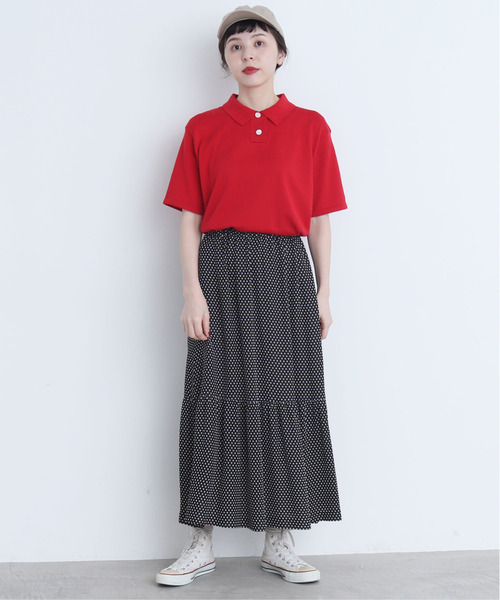 100/2FINX ニットポロプルオーバー