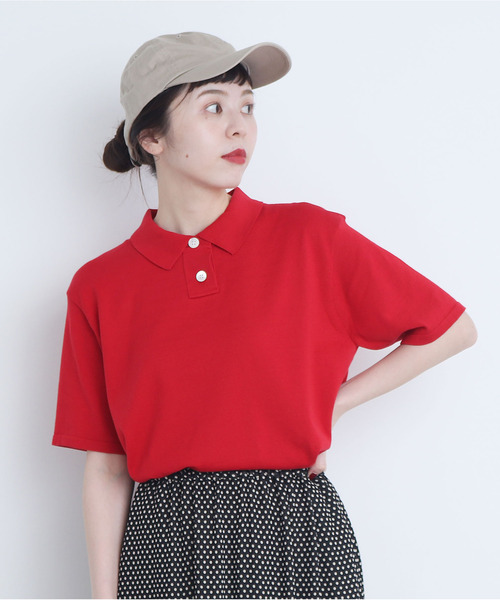 100/2FINX ニットポロプルオーバー