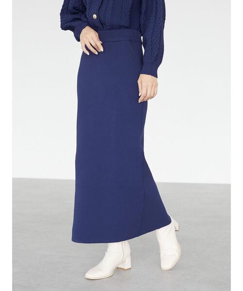 Green　Parks（グリーンパークス）の「<軽量・ウォッシャブル>ニットスカート＊（スカート・レディース・ベージュ/ネイビー・FREE）」の21枚目の写真