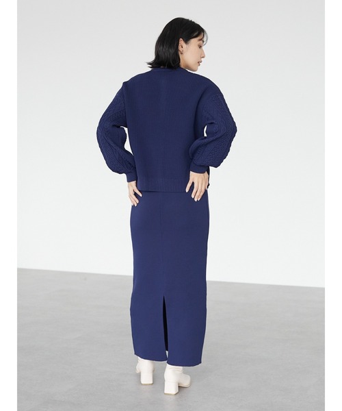 Green　Parks（グリーンパークス）の「<軽量・ウォッシャブル>ニットスカート＊（スカート・レディース・ベージュ/ネイビー・FREE）」の12枚目の写真