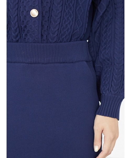 Green　Parks（グリーンパークス）の「<軽量・ウォッシャブル>ニットスカート＊（スカート・レディース・ベージュ/ネイビー・FREE）」の15枚目の写真