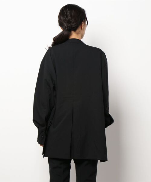 STYLEMIXER(スタイルミキサー)の「アシンメトリータックロングシャツ(シャツ/ブラウス・レディース・ライトグリーン/ホワイト/ブラック・FREE)」の6枚目の写真