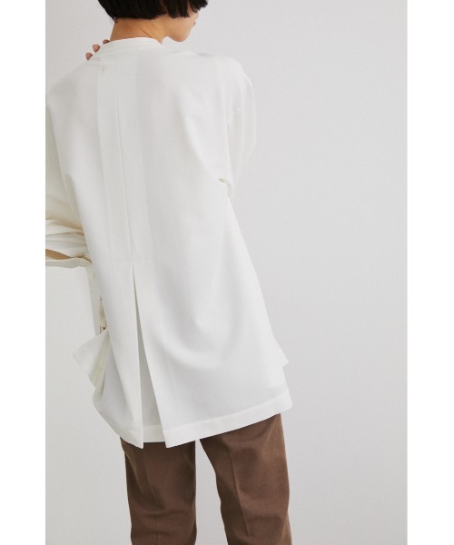 STYLEMIXER(スタイルミキサー)の「アシンメトリータックロングシャツ(シャツ/ブラウス・レディース・ライトグリーン/ホワイト/ブラック・FREE)」の15枚目の写真