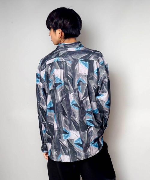 UNIIT(ユニット)の「【UNIIT/ユニット】トータルパターン ルーズビッグシルエットシャツ(シャツ/ブラウス・メンズ・ブラウン/ブルー/ブラック/ダークブラウン/グレー・MEDIUM/LARGE/X-LARGE)」の13枚目の写真