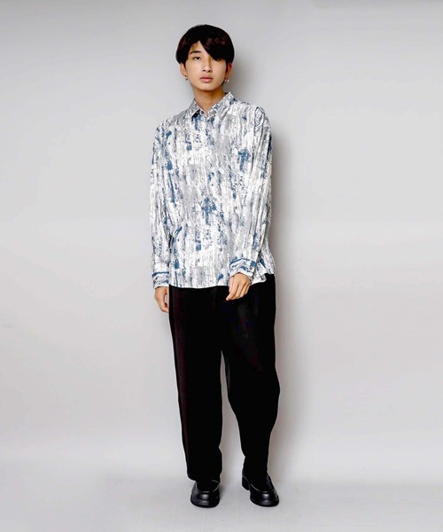 UNIIT(ユニット)の「【UNIIT/ユニット】トータルパターン ルーズビッグシルエットシャツ(シャツ/ブラウス・メンズ・ブラウン/ブルー/ブラック/ダークブラウン/グレー・MEDIUM/LARGE/X-LARGE)」の14枚目の写真
