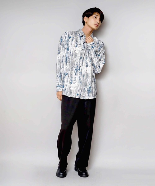 UNIIT(ユニット)の「【UNIIT/ユニット】トータルパターン ルーズビッグシルエットシャツ(シャツ/ブラウス・メンズ・ブラウン/ブルー/ブラック/ダークブラウン/グレー・MEDIUM/LARGE/X-LARGE)」の15枚目の写真