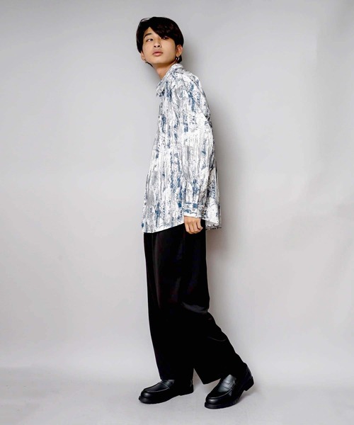 UNIIT(ユニット)の「【UNIIT/ユニット】トータルパターン ルーズビッグシルエットシャツ(シャツ/ブラウス・メンズ・ブラウン/ブルー/ブラック/ダークブラウン/グレー・MEDIUM/LARGE/X-LARGE)」の17枚目の写真