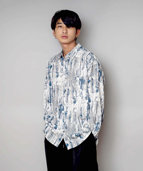 UNIIT(ユニット)の「【UNIIT/ユニット】トータルパターン ルーズビッグシルエットシャツ(シャツ/ブラウス・メンズ・ブラウン/ブルー/ブラック/ダークブラウン/グレー・MEDIUM/LARGE/X-LARGE)」の19枚目の写真