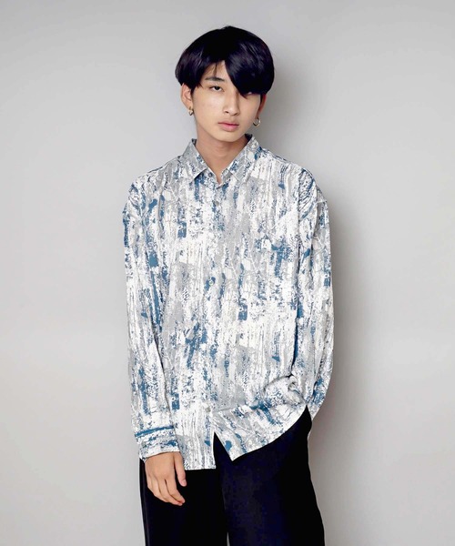 UNIIT(ユニット)の「【UNIIT/ユニット】トータルパターン ルーズビッグシルエットシャツ(シャツ/ブラウス・メンズ・ブラウン/ブルー/ブラック/ダークブラウン/グレー・MEDIUM/LARGE/X-LARGE)」の20枚目の写真