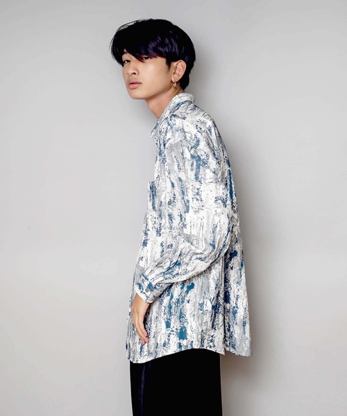 UNIIT(ユニット)の「【UNIIT/ユニット】トータルパターン ルーズビッグシルエットシャツ(シャツ/ブラウス・メンズ・ブラウン/ブルー/ブラック/ダークブラウン/グレー・MEDIUM/LARGE/X-LARGE)」の21枚目の写真