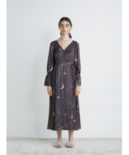 美品　GELATO PIQUE 星座柄ルームウェア　上下セット 星柄ワッフルワンピース(ワンピース)｜ルームウェア・パジャマ