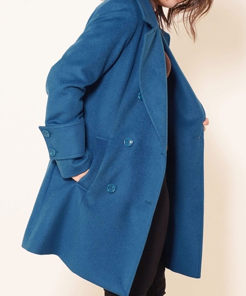 Filomo（フィローモ）の「[Filomo]カシミヤブレンドウールダブルピーコート（ピーコート・レディース・ブラック/ブラウン/ブルー/キャメル/ライトベージュ・M/L）」の5枚目の写真