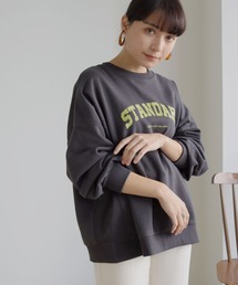 【shemoshelly】裏毛クルーネック"STANDARD"ロゴスウェット