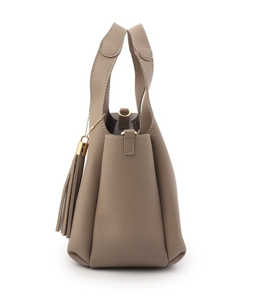 DRESKIP（ドレスキップ）の「◆タッセル付き一枚皮風クリテトート（トートバッグ・レディース・ブラック/グレー/ピンク系・00）」の11枚目の写真