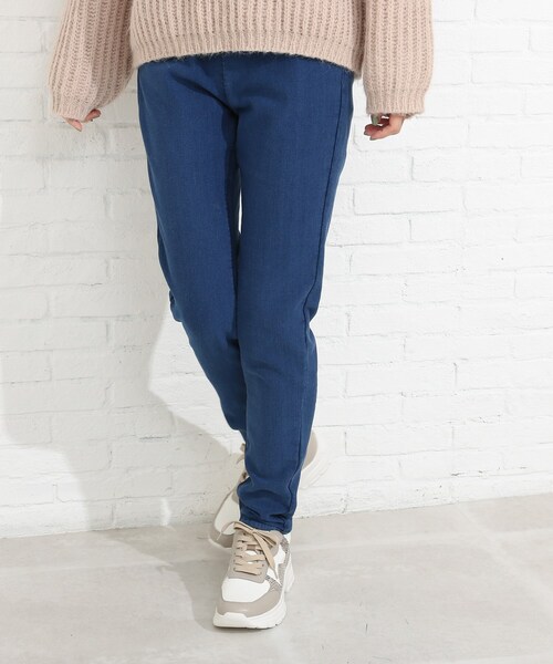 SHOO・LA・RUE（シューラルー）の「◆【M-3L】裏起毛ストレッチスキニーパンツ（その他パンツ・レディース・ブルー/ブラック系1/ブラック/ネイビー系7・04/05/03/02）」の4枚目の写真