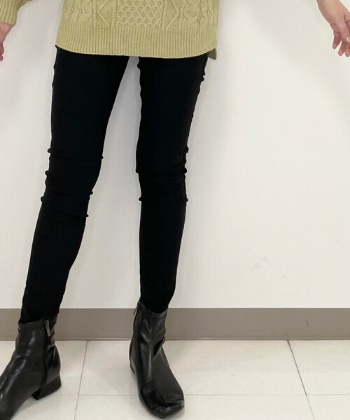 SHOO・LA・RUE（シューラルー）の「◆【M-3L】裏起毛ストレッチスキニーパンツ（その他パンツ・レディース・ブルー/ブラック系1/ブラック/ネイビー系7・04/05/03/02）」の7枚目の写真