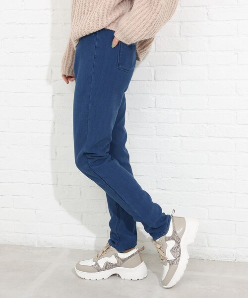 SHOO・LA・RUE（シューラルー）の「◆【M-3L】裏起毛ストレッチスキニーパンツ（その他パンツ・レディース・ブルー/ブラック系1/ブラック/ネイビー系7・04/05/03/02）」の19枚目の写真