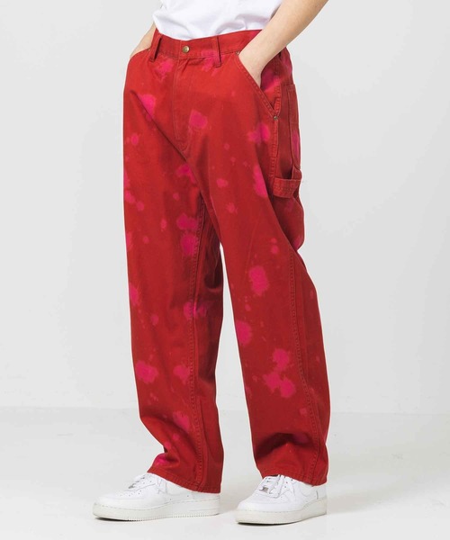 XLARGE（エクストララージ）の「DRIP BLEACH WORK PANTS（その他パンツ・メンズ・ブラック/レッド/パープル・30inch/32inch/36inch/34inch）」の3枚目の写真