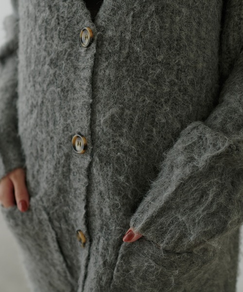 natural couture(ナチュラルクチュール)の「【大人ナチュ】【WEB限定】モンスターBIGカーディガン(カーディガン/ボレロ・レディース・キャメル/チャコールグレー/グリーン/ホワイト・FREE)」の19枚目の写真