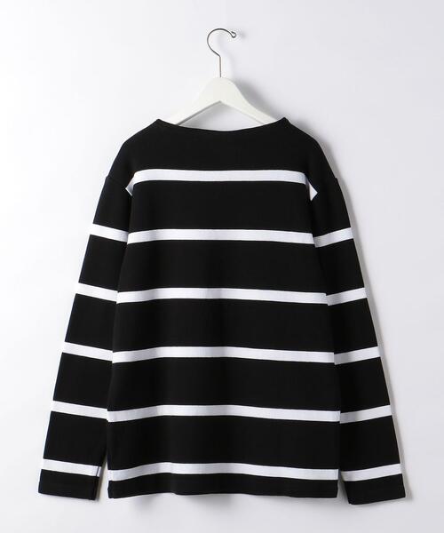 green label relaxing(グリーンレーベルリラクシング)の「<MAISON CORNICHON(メゾン コルニション)>ボートネック ボーダー カットソー(Tシャツ/カットソー・メンズ・ブラック/ホワイト・2/3/4)」の3枚目の写真