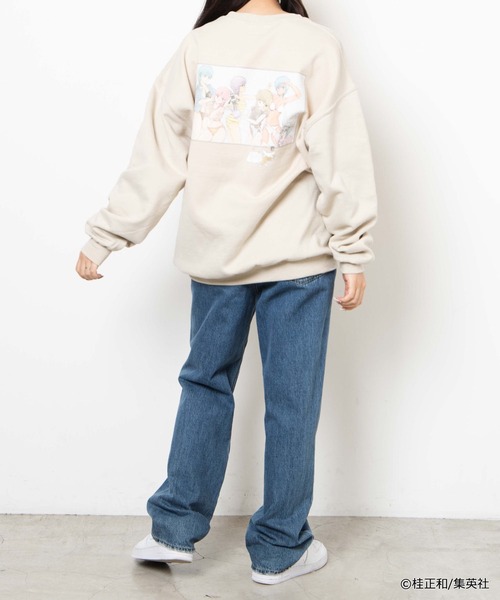 WEGO(ウィゴー)の「∴WEGO/桂正和コラボクルースウェット(スウェット・レディース・ブラック/ベージュ/パープル/サックスブルー/グリーン・MEDIUM/LARGE)」の16枚目の写真