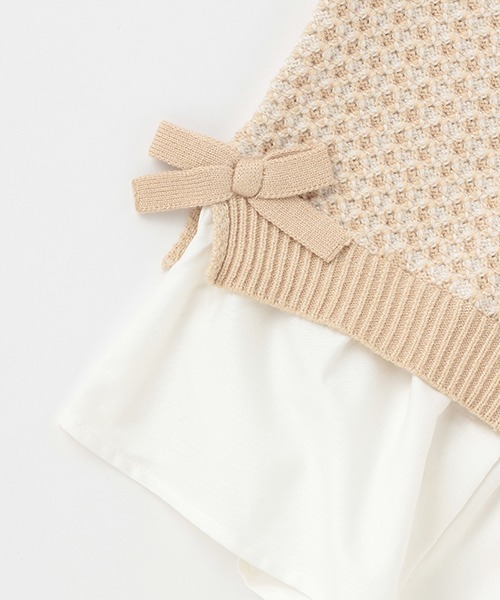 petit main(プティマイン)の「【リンク】ニットドッキングチュニック(チュニック・キッズ・ブラック/アイボリー・110cm/120cm/90cm/100cm/130cm/80cm)」の8枚目の写真
