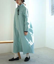 PAR ICI | 【WEB別注】オックス/ストライプ ボタンダウンばさっとシャツワンピース(シャツワンピース)