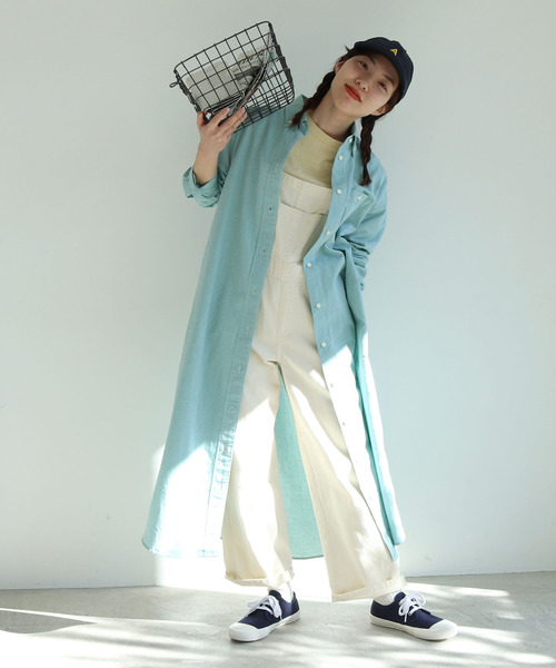 PAR ICI(パーリッシィ)の「【WEB別注】オックス/ストライプ ボタンダウンばさっとシャツワンピース(シャツワンピース・レディース・レッド/グリーン/グリーン系その他・FREE)」の20枚目の写真